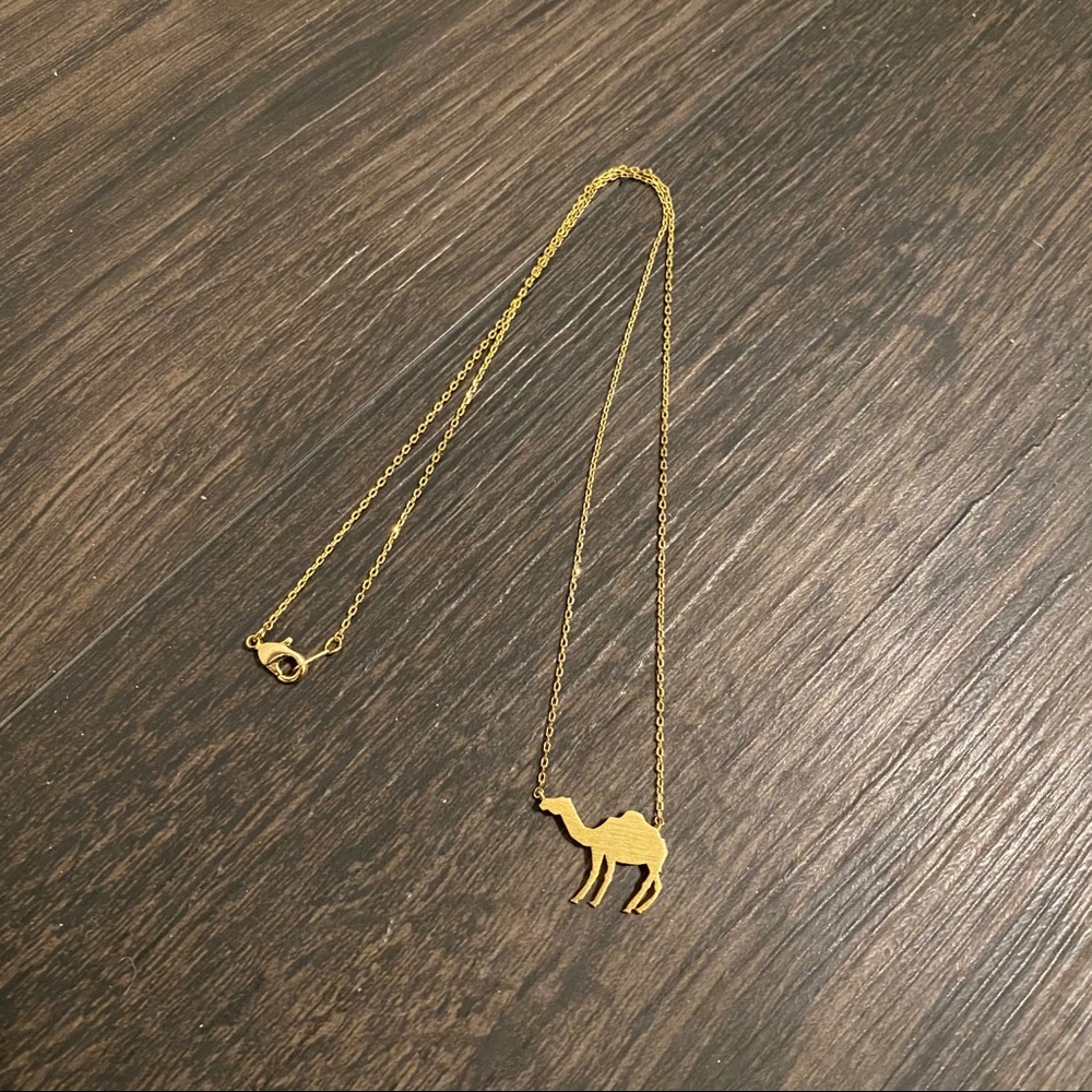 Brass camel necklace